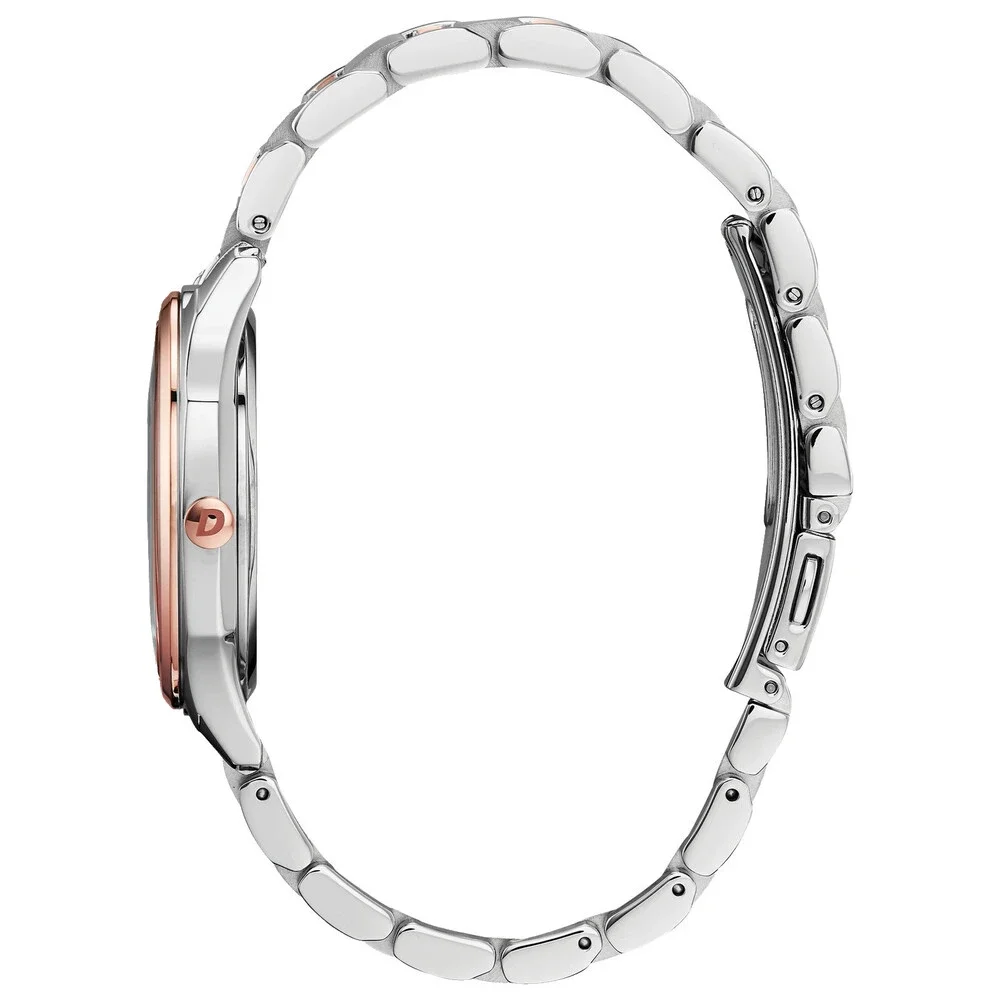 CITIZEN ECO DRIVE EM0756-53A WHITE DIAL TWO TONE BRACELET 35MM WOMENS WATCH